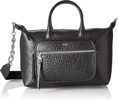 DKNY Abby TH Satchel Black Pebbled Faux Leather Large Tote Handbag Purse NWT - Image 1 of 4