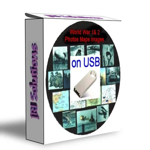 World War 1 & 2 photo's & map images Art Craft USB Historic picture collection - Foto 1 di 1