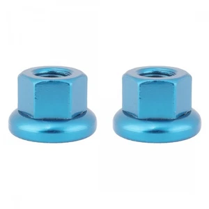 ORIGIN8 Cr-Mo Track Front Axle Nuts HUB AXLE NUT OR8 CRMO FT M9x1.0 PR BU - Picture 1 of 1