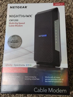 NETGEAR Nighthawk CM1200-100NAS DOCSIS 3.1 Cable Modem - Image 1 of 4