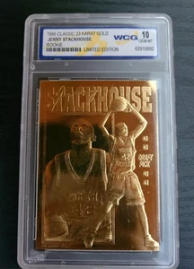 1995 Jerry Stackhouse 23 Karot Gold Rookie Card/ Rc GEM-MT 10# - Picture 1 of 2