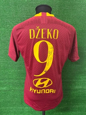 Maglia Roma DZEKO Match Issue Worn Signed Shirt Indossata Jersey Camiseta Bosnia - Immagine 1 di 4