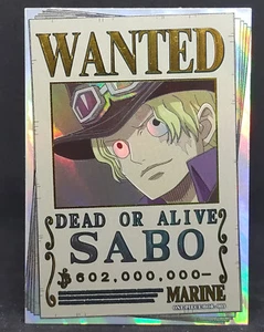 One Piece Portgas Sabo Wanted Bounty Poster Card Holo Foil BOR-003 Marine - Picture 1 of 6