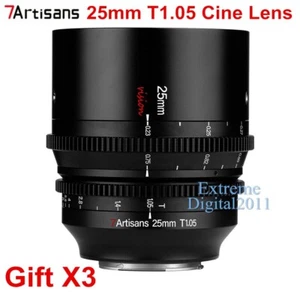 7artisans 25mm T1.05 Large Aperture Cine Lens for Micro 4/3 M4/3 MFT G7 Camera - Picture 1 of 9