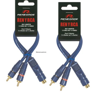 2 x Renegade RENYRCA Y-Adapter Cinchkabel teiler Splitter 2-fach geschirmt - Bild 1 von 1