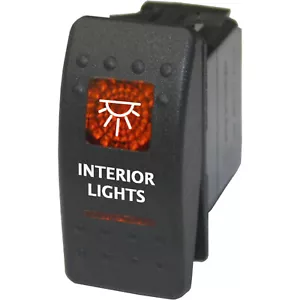 LUCES INTERIORES 536O Interruptor basculante 12 voltios encendido apagado ámbar - Imagen 1 de 1