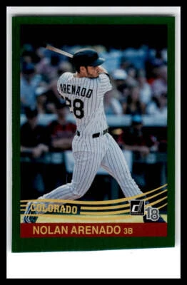 2018 Donruss Holo Green #236 Nolan Arenado Colorado Rockies - Image 1 of 2