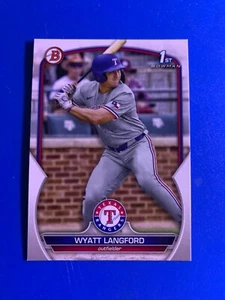 WYATT LANGFORD BD-106 - 2023 BOWMAN DRAFT - 1° RC ROOKIE - Foto 1 di 2