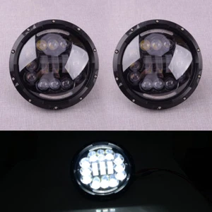 2Pcs 7" LED Headlight DRL Lights Combo Fit for Jeep Wrangler Hummer H1 & H2 - Foto 1 di 5