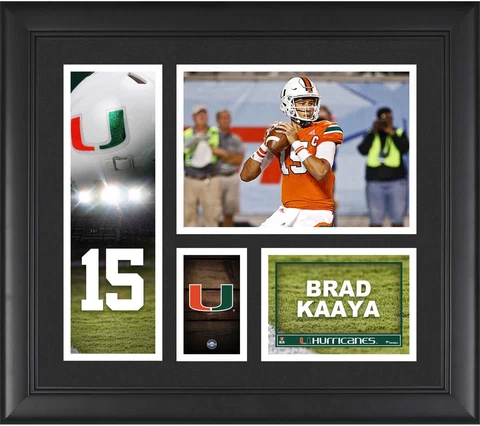 Brad Kaaya Hurricanes Framed 15x17 Player Collage - Fanatics Cover