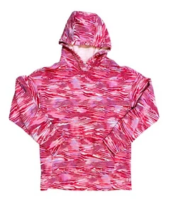 Athleta Girl Retroactive Oversized Hoodie Sweatshirt Pink Print Sz 16 XXL - Picture 1 of 7