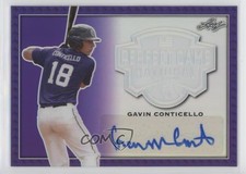 2020 Leaf Perfect Game National Showcase Metal Purple /8 Gavin Conticello Auto