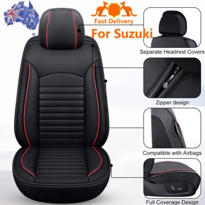 3D PU Leather Car 2pcs Front Seat Covers Protectors Automotive For Suzuki Swift - image 1 of 4