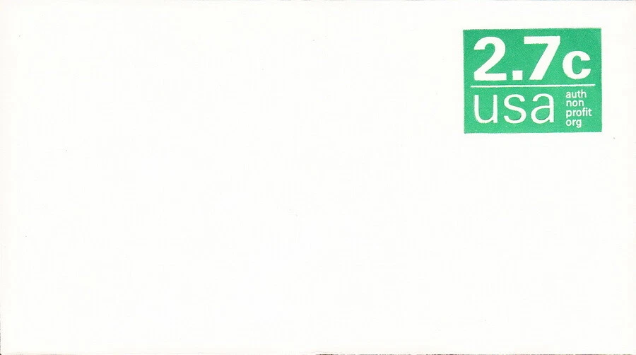 US Postal Stationery Scott # U579 Mint Entire - 2.7 Cents Authorized Non-Profit - Image 1 of 1