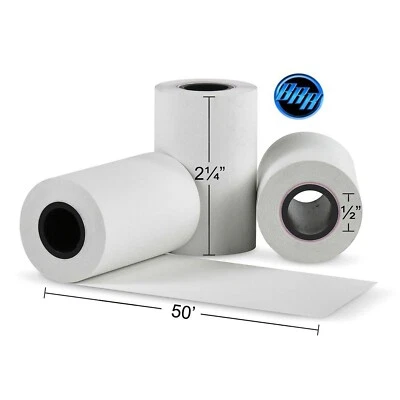 2 1/4" x 50' THERMAL CREDIT CARD ROLLS - vx520 Thermal Paper - ict220 / ict250 - Image 1 of 2