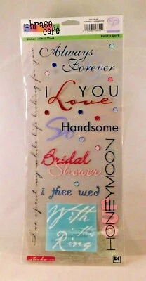 Свадебные наклейки для скрапбукинга кольцо душ платье торт сердца первые домашние подписи - Изображение 1 из 3