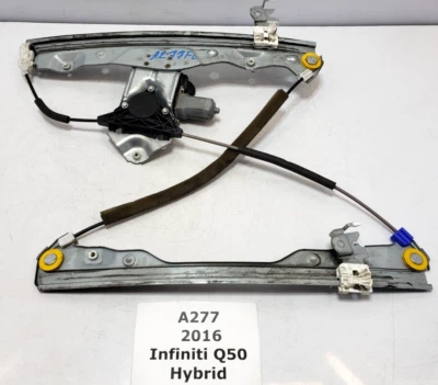 ✅ Regulador de vidrio ventana del conductor delantero izquierdo híbrido Infiniti Q50 2014-2020 OEM Foto 1 de 4