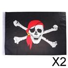 2-4Pack 2Ftx3ft Pirate With Red Bandana Flag Polyester 60X90cm For Hom
