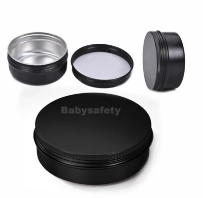 Aluminum Tin Screw Top Lid Round Metal Container,Storage Jar Travel Tin can - Image 1 of 4