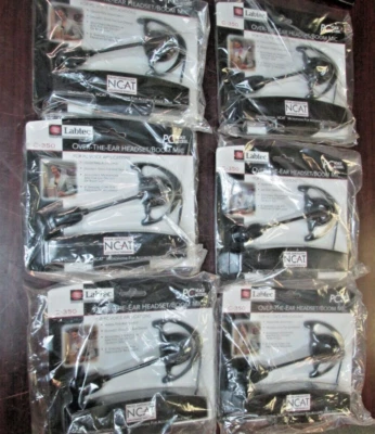 NUEVO. AURICULARES LABTEC SOBRE LA OREJA/MICRÓFONO BOOM (LOTE DE 6) CAT# C-350... YG-189 Foto 1 de 4