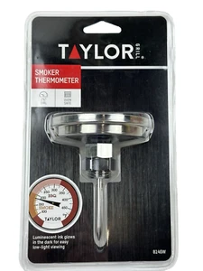 Taylor Grill Smoker Thermometer Model 814OMG Luminescent Ink Glow in Dark NIP - Picture 1 of 6