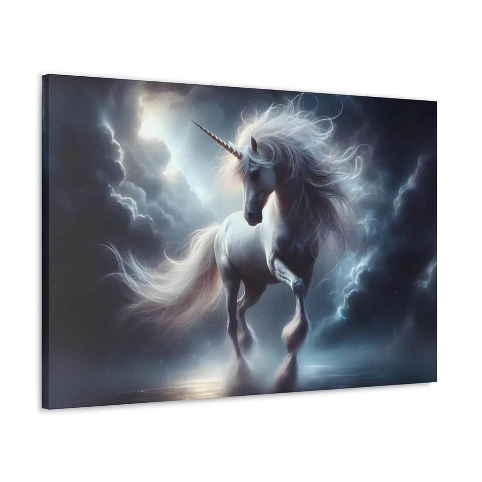 A Majestic unicorn using it's magic to dissipate the incoming storm - Image 1 of 1