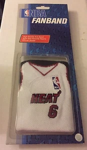 LeBron James #6 Miami Heat Wristband by Fanband One Size Fits All - Picture 1 of 2
