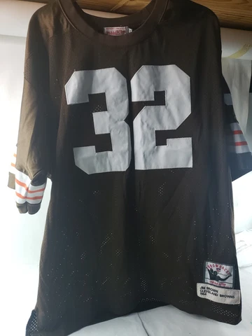 JIM BROWN #32 Mitchell & Ness Throwbacks 1964 Cleveland Browns Jersey Size 54 Cover