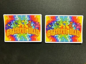 2 Grateful Dead JERRY Bear Stickers 4.25 Inch slap, DANCING bears, Tie Dye - Picture 1 of 3