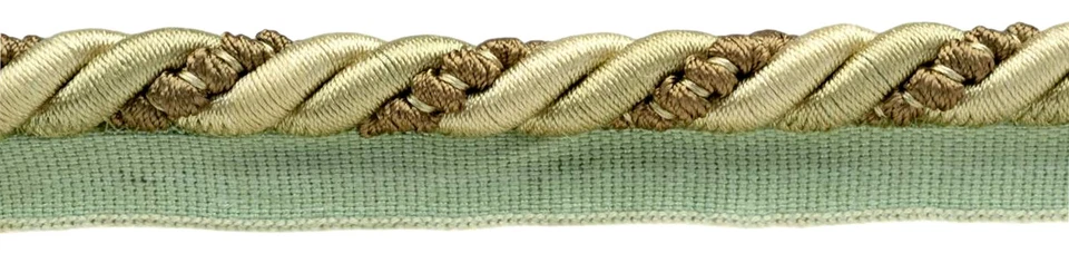 Cuerda decorativa retorcida grande con labio, color # EL04 - beige oliva [5 yardas] Foto 1 de 1