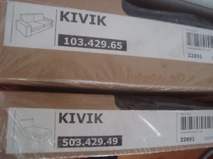 IKEA KIVIK 3-Sitzer Sofa mit Stuhl Langbezug Slipper GELIEHEN DUNKELBRAUN - Bild 1 von 11