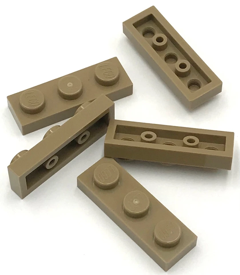 Lego 5 Placas Bronceadas Oscuras Nuevas 1 x 3 Piezas de Tachuelas Foto 1 de 1