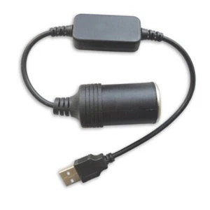USB-Kabel Stecker 5V/2A Stromkonverter auf Zigarettenanzünderdose Buchse 12V 8W - Bild 1 von 1