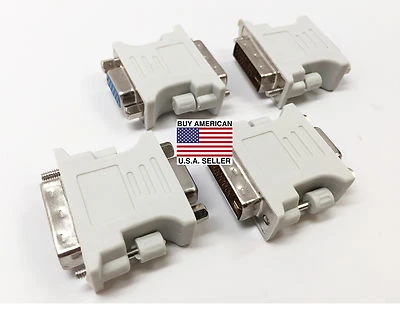 Generic 24+5pin DVI-I Dual-Link (M) to 15-Pin VGA (F) Adapter (lot of 4)   - Image 1 of 4