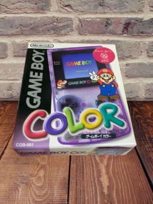 Nintendo Gameboy Color Mario Jusco Clear Purple Limited Cosole Good Used Japan - Image 1 of 4