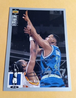 1994-95 Stacey King Upper Deck Collectors Choice Silver Signature Card #28 - Image 1 of 2