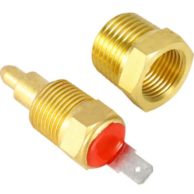 Car Engine Cooling Fan 3/8in NPT Thermostat Temperature Switch W/Hexagonal Nut - Image 1 of 4