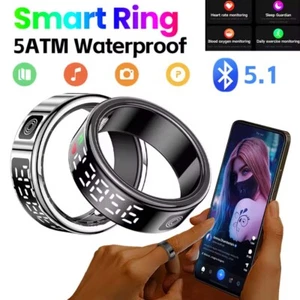Waterproof Smart Ring Support Display Screen Men Women Health Monitoring Smart - Picture 1 of 15
