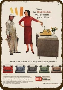 1956 IBM SCHREIBMASCHINE Vintage Look METALLSCHILD - INTERNATIONALE GESCHÄFTSMASCHINEN - Bild 1 von 1