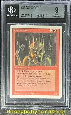 MTG 3rd Edition Revised 1994 Goblin King BGS 9.0Q (Quad) Mint Old School 93/94 - Image 1 of 4