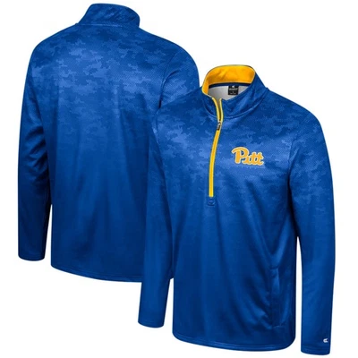 Men's Colosseum  Royal Pitt Panthers The Machine Half-Zip Jacket - Image 1 of 3