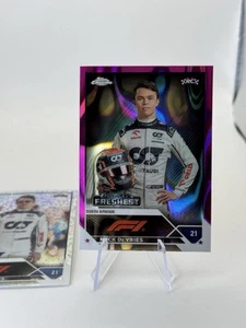 Lot 2 - 2023 Topps Chrome F1 Formula 1 Nyck De Vries Refractor /250 + /299 - Picture 1 of 4