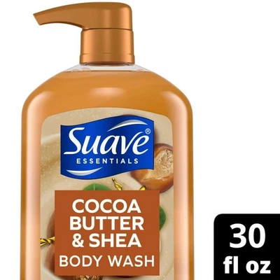 Suave Essentials Jabón Corporal Suave, Manteca de Cacao y Karité, Todo Tipo de Piel 30 fl oz Foto 1 de 2