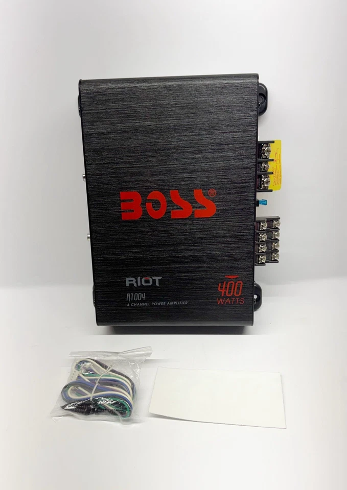 СОВЕРШЕННО новый BOSS Riot R1004 400 Вт 4-канальный усилитель никогда не использовался - открытая коробка - Изображение 1 из 4