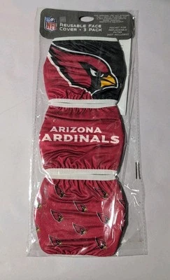 ARIZONA CARDINALS NFL CUBIERTA FACIAL FOCO FOREVER COLECCIONABLES PAQUETE DE 3 MÁSCARAS - NUEVO Foto 1 de 4