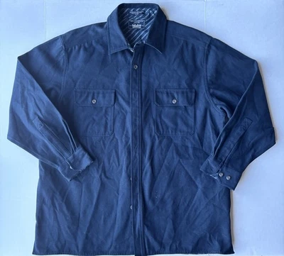 Vintage Levis Lined Shirt Jacket Mens Large Navy Blue Chore Workwear Barn Coat - Image 1 of 4