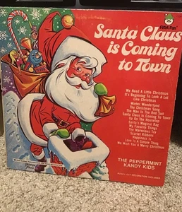 The Peppermint Kandy Kids SANTA CLAUS IS COMING TO TOWN Vinyl LP Peter Pan - Picture 1 of 6