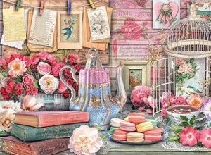 Rompecabezas vintage Ravensburger Tea Party (500 piezas) - Imagen 1 de 3