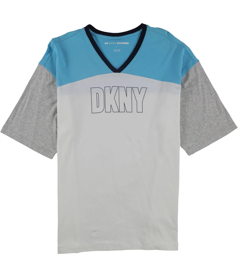 Camiseta DKNY Hombre Colorblocked Logo Gráfico, Blanca, M Foto 1 de 1