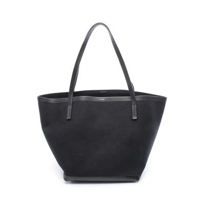Bolso de hombro The Row Park de lona de cuero negro W1272V20L52 #RC2137 Foto 1 de 4